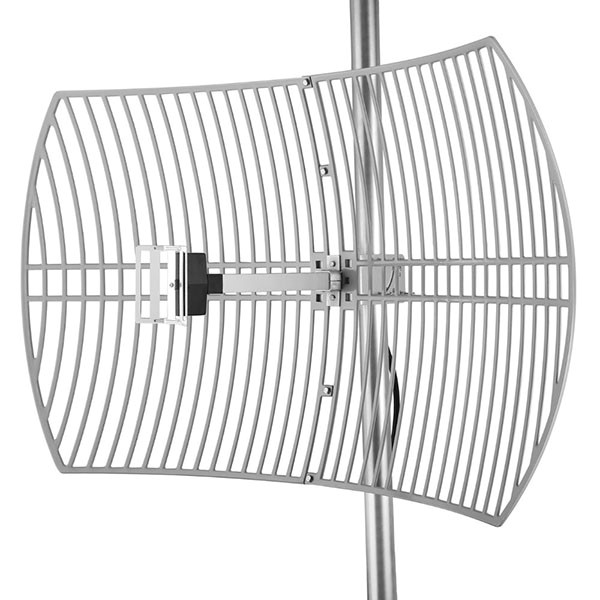 Antena de grade parabólica de 2,4 GHz e 20 dBi com alto ganho